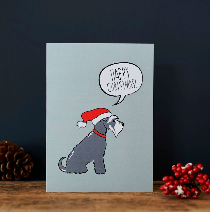 シーグラスアート メリークリスマス シュナウザー プレゼント 犬